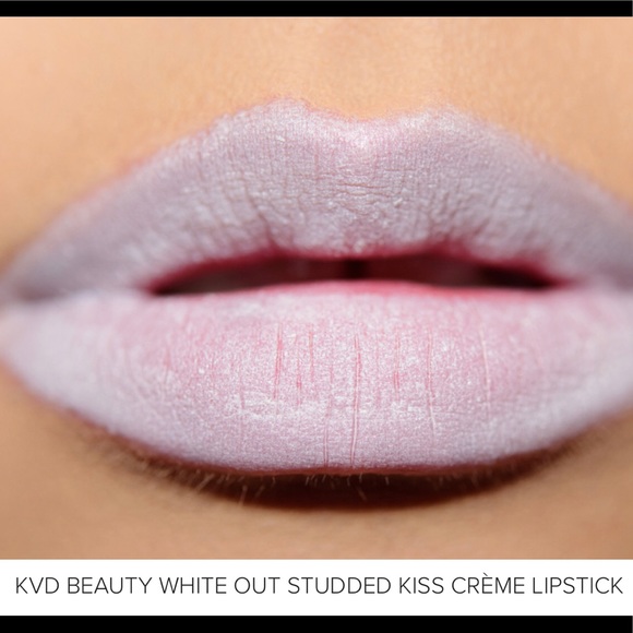 KVD Kat Von D Studded Kiss Creme Lipstick WHITE OUT mixer shade new goth… - Picture 9 of 11
